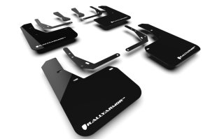 Hyundai Kona Mud Flap - Rally Armor - UR Black Flap/White Logo - Black - `24-`25 Hyundai Kona Mud Flap - Rally Armor - UR Black Flap/White Logo - Black - `24-`25